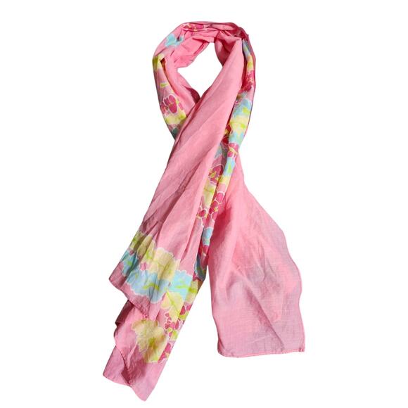 Lilly Pulitzer x Ford Breast Cancer Awareness Y2K Blanket SCARF Nwot. - Picture 2 of 4